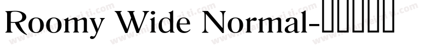 Roomy Wide Normal字体转换